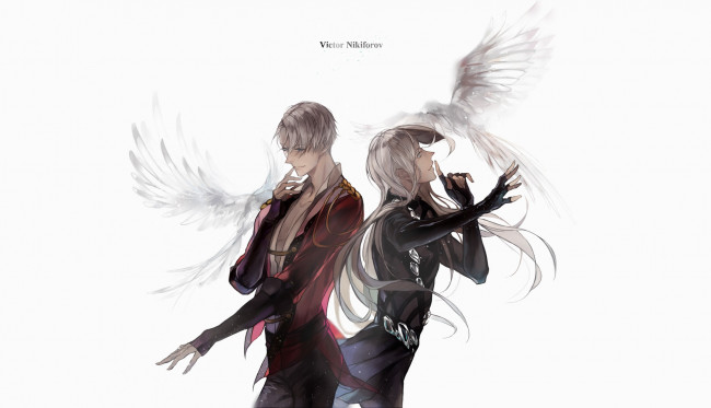 Обои картинки фото аниме, yuri on ice, victor, nikiforov