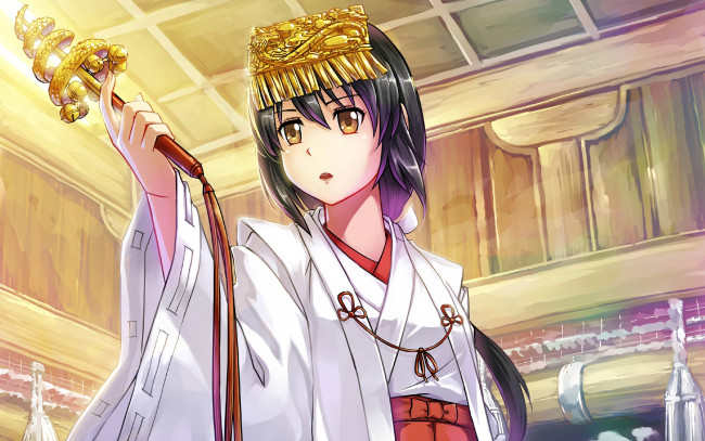 Обои картинки фото аниме, kimi no na wa, взгляд, девушка, фон