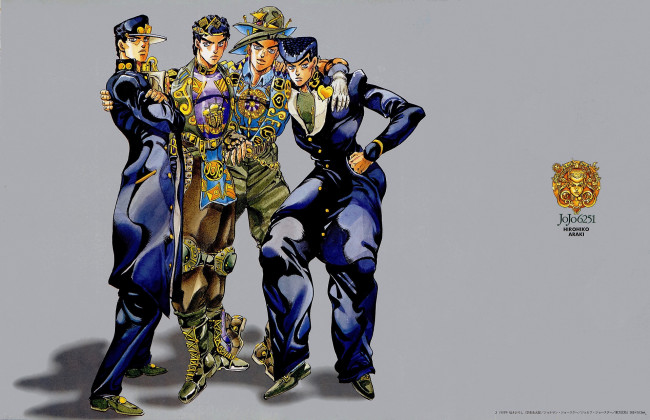 Обои картинки фото аниме, jojo`s bizarre adventure, парни