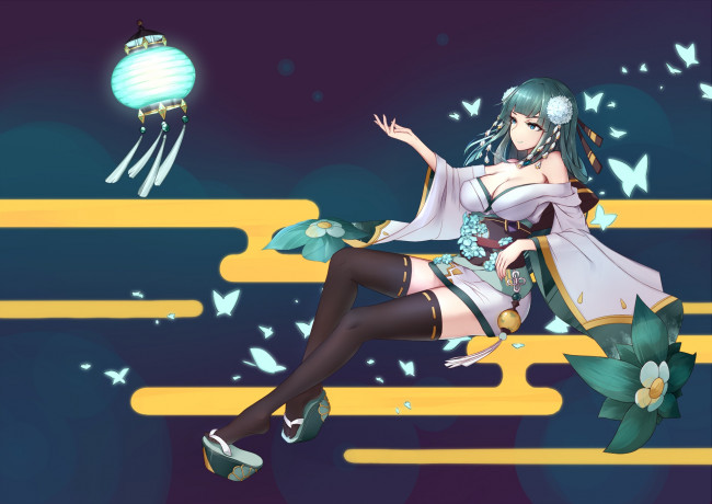 Обои картинки фото аниме, unknown,  другое, девушка, взгляд, фон