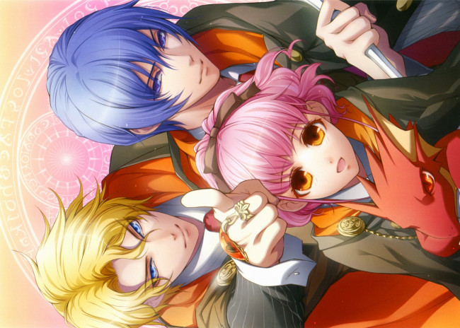 Обои картинки фото аниме, wand of fortune, парни, девушка