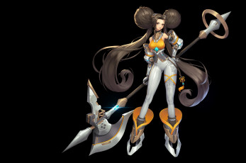 Картинка аниме оружие +техника +технологии sci fi-xingcai purple moon дизайн костюма арт игра