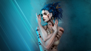 Картинка фэнтези девушки девушка рисунок тату