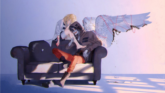 Обои картинки фото аниме, satsuriku no tenshi, ангел, кровопролития