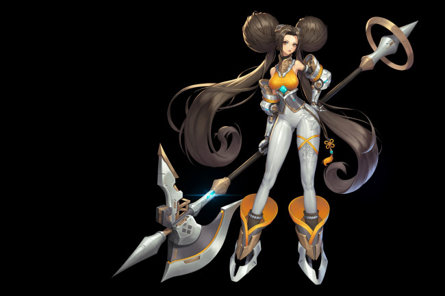 Обои картинки фото аниме, оружие,  техника,  технологии, sci, fi-xingcai, purple, moon, дизайн, костюма, арт, игра