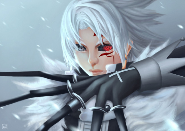 Обои картинки фото аниме,  gray-man, экзорцист, парень, walker, воин, allen