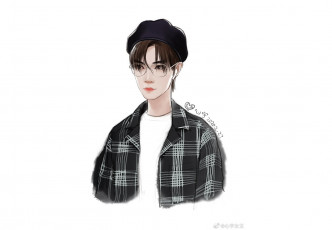 Картинка рисованное люди сун цзиян китайский актёр певец