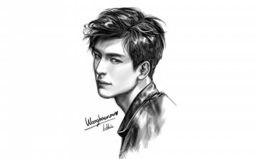 Картинка рисованное люди ван хаосюань wang hao xuan