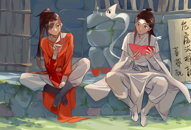 Обои картинки фото аниме, tian guan ci fu, благословение, небожителей, tian, guan, ci, fu, мосян, тунсю