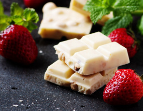 Картинка еда конфеты +шоколад +мармелад +сладости клубника шоколад белый мята