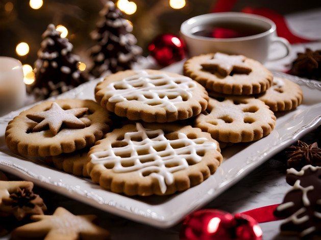 Обои картинки фото праздничные, угощения, печенье
