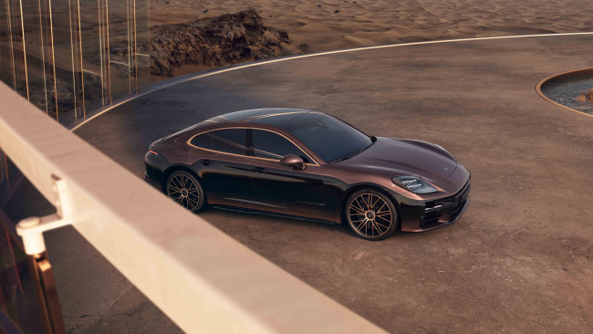 Обои картинки фото porsche panamera turbo e-hybrid sonderwunsch 2024, автомобили, porsche, panamera, turbo, e, hybrid, sonderwunsch, порше, панамера, вид, сверху, гибрид