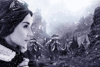 Картинка девушки анна+шаховская образ косплей наряд костюм зима снег мамонты сибирь