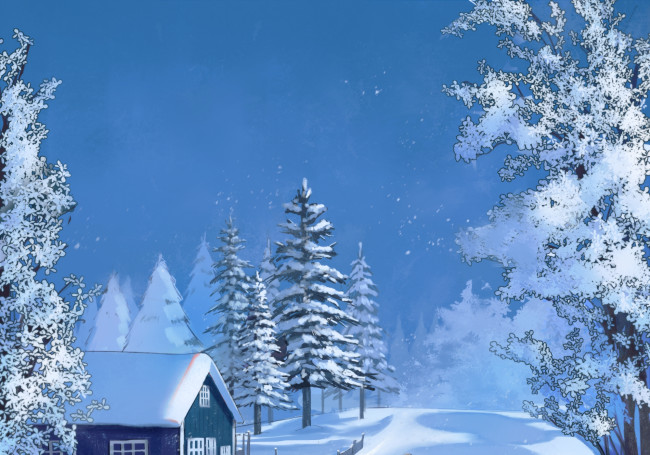 Обои картинки фото рисованное, природа, пейзаж