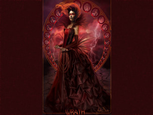 Картинка смертных грехов гнев фэнтези девушки
