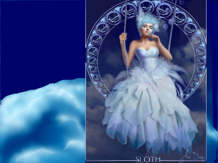 Картинка смертных грехов лень фэнтези девушки