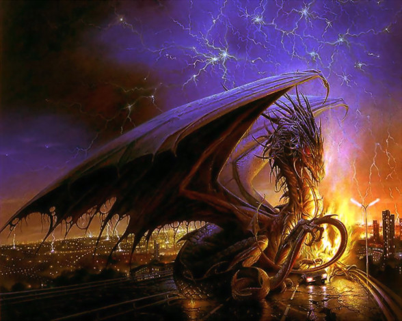 Обои картинки фото фэнтези, драконы