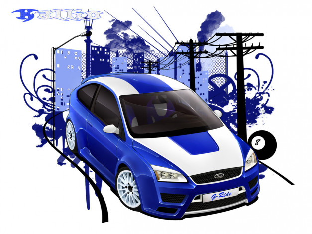 Обои картинки фото автомобили, векторная, графика