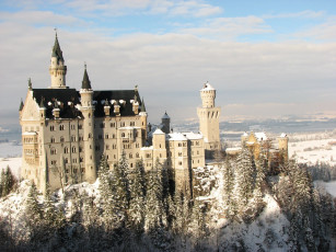 Картинка neuschwanstein castle germany города замок нойшванштайн германия