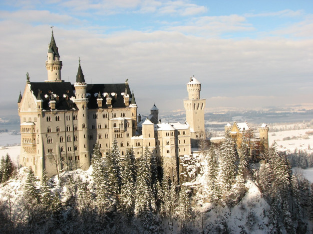 Обои картинки фото neuschwanstein, castle, germany, города, замок, нойшванштайн, германия