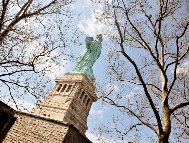 Обои картинки фото города, нью, йорк, сша, небо, фон