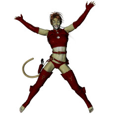 обоя 3д графика, fantasy , фантазия, девушка, кошка