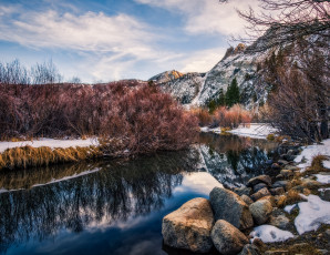 Картинка природа реки озера зима