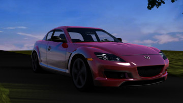 Картинка автомобили 3д сиреневый