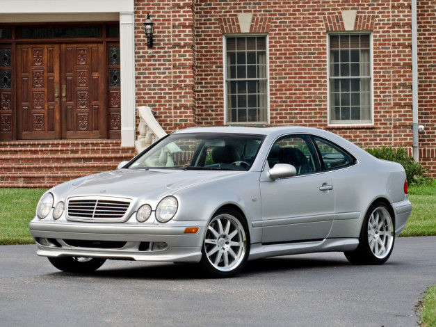 Обои картинки фото автомобили, mercedes-benz, class, ac208, светлый, clk