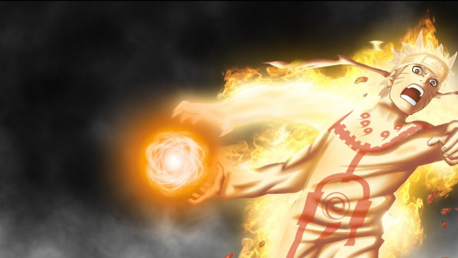 Обои картинки фото аниме, naruto, наруто, форма, девятихвостого