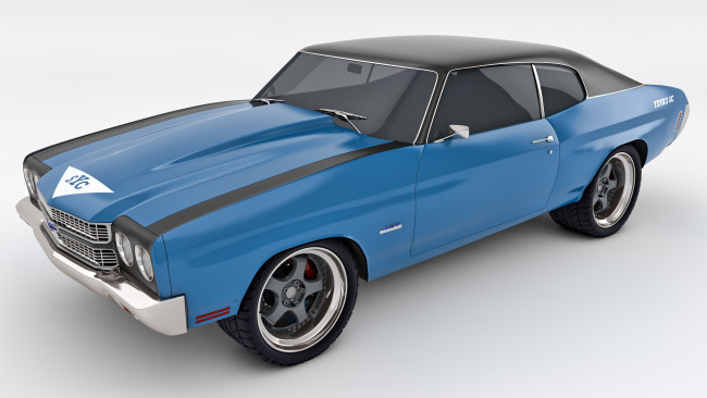 Обои картинки фото автомобили, 3д, chevelle, 1970, yenco