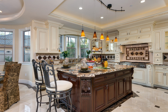 Обои картинки фото интерьер, кухня, посуда, стол