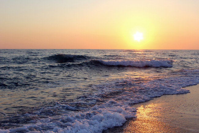 Обои картинки фото природа, восходы, закаты, закат, берег