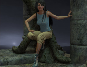 Картинка 3д+графика люди+ people фон взгляд девушка