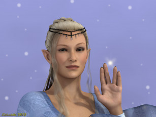 Картинка 3д+графика эльфы+ elves фон взгляд эльфийка жест