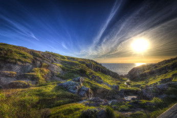 Картинка природа восходы закаты заря горизонт океан