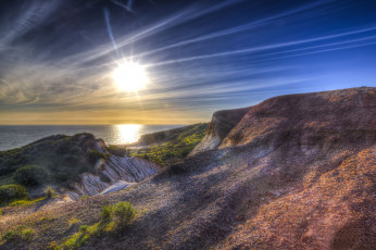 обоя природа, восходы, закаты, заря, океан, горизонт