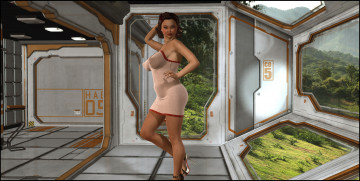 Картинка 3д+графика люди+ people девушка фон взгляд