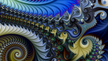 Картинка 3д+графика фракталы+ fractal фон цвета узор