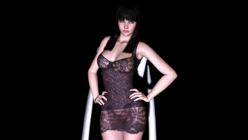 Картинка 3д+графика люди+ people девушка взгляд фон