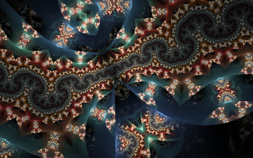 Картинка 3д+графика фракталы+ fractal цвета фон узор
