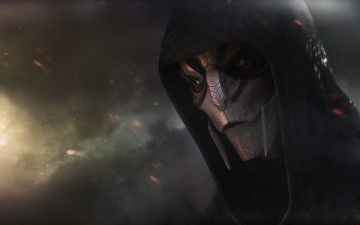 Картинка видео+игры mass+effect лицо капюшон turian