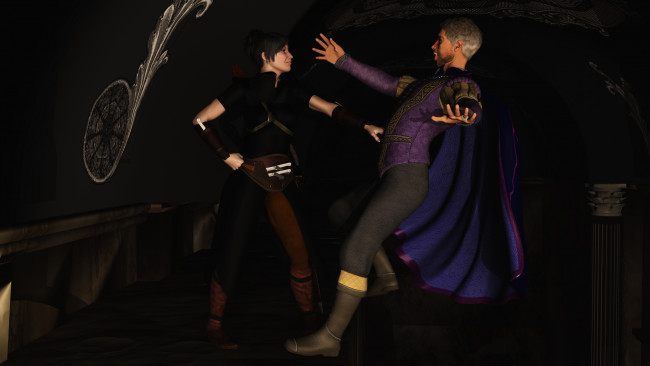 Обои картинки фото 3д графика, люди , people, фон, взгляд, девушка, мужчина