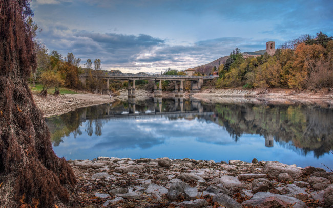 Обои картинки фото природа, реки, озера, лес, мост, река