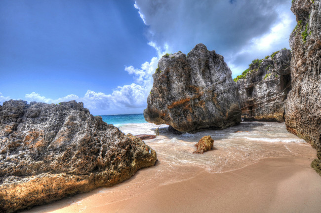 Обои картинки фото природа, побережье, пляж, скалы, океан