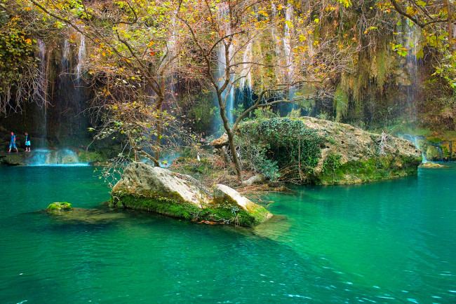 Обои картинки фото водопад куршунлу в анталии, природа, водопады, анталия, куршунлу, парк, водопад