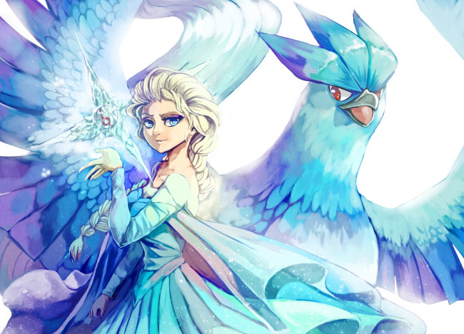 Обои картинки фото аниме, pokemon, покемон, покебол, девушка, арт