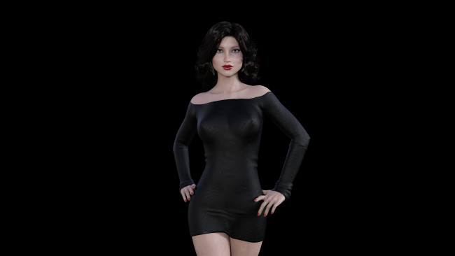 Обои картинки фото 3д графика, люди , people, девушка, взгляд, фон