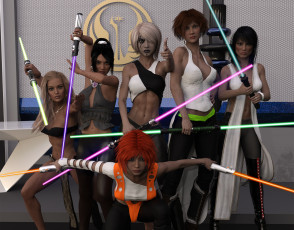 Картинка 3д+графика фантазия+ fantasy девушки взгляд фон