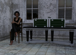 Картинка 3д+графика люди+ people девушка взгляд фон